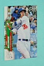 CODY BELLINGER 2020 TOPPS HOLIDAY RARE SP SANTA #HW66 LOS ANGELES DODGERS