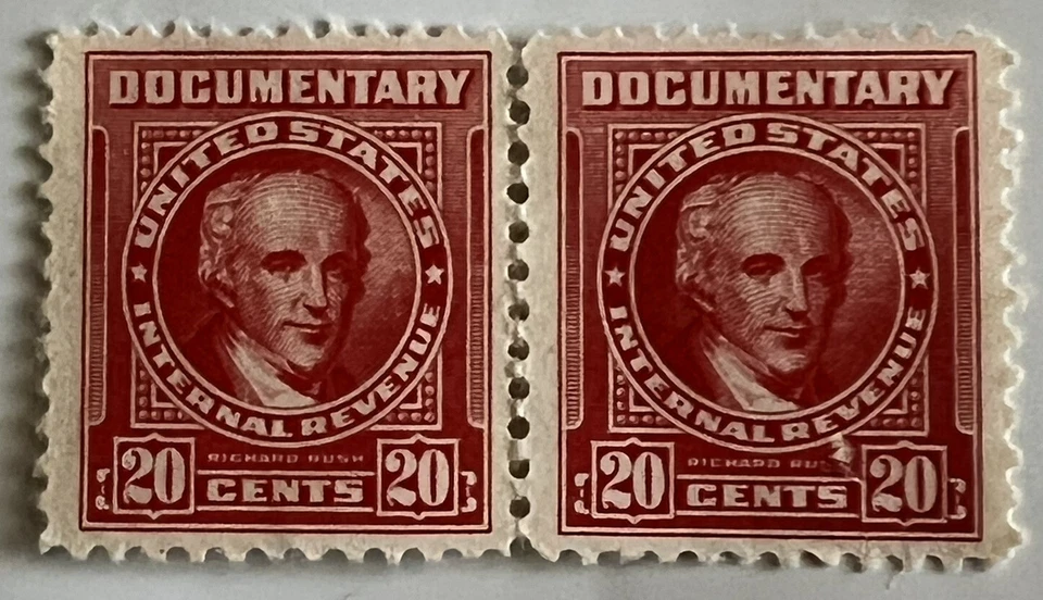 US DOCUMENTARY “REDS” 20C STAMPS PAIR MINT MNH OG - Image 1 of 2