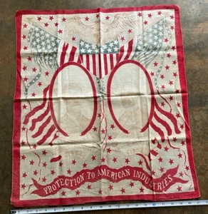 1904 Theodore Teddy Roosevelt for President Linen Scarf Bandana VP Fairbanks - Picture 1 of 20