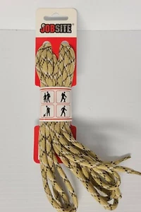 Jobsite Work Duty Boot Laces 72 in / 183 cm  New Tan & Black  - Picture 1 of 2