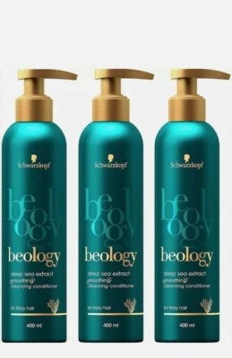 3 x SCHWARZKOPF BEOLOGY TIEFSEEEXTRAKT BERUHIGENDE CONDITIONER KRAUSHAAR 400ml