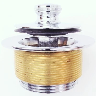 Watco Heavy Duty Push Pull Tub Closure Drain Chrome Plated Brass 38329-CP - Image 1 of 4