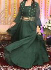 Emerald Green Dress With A Jacket, Flare Skirt In L - Xl Size.