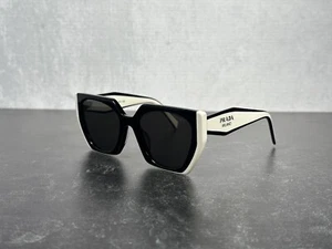 without tags PRADA PR 15WS SUNGLASSES 09Q-5S0 BLACK & TALC W/GRAY LENS 1 - Picture 1 of 6