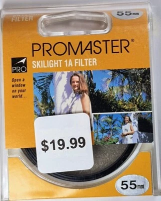 Promaster 55mm Skylight 1A Glass Lens Filter Japan 55 mm E55 E-55 Sky1A Sky-1A - Image 1 of 4