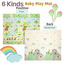 Large Baby Play Mat Foldable Reversible Non Toxic Foam Crawl Playmat Waterproof_