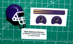 2024 Alternate Purple Baltimore Ravens *DIECUT DECALS* & Football Gumball Helmet - Picture 1 of 6