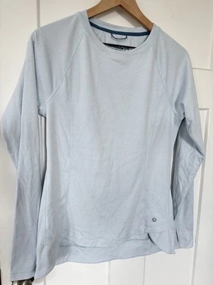 Blusa feminina AVALANCHE manga longa - Buracos para polegar azuis quentes médios - Imagem 1 de 4