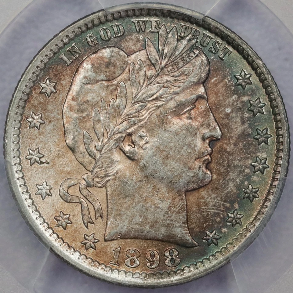 1898 25c Barber Quarter - PCGS MS 62 - Image 1 of 4