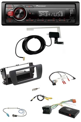 Pioneer 1DIN MP3 DAB USB Lenkrad Autoradio für Seat Ibiza 2008-2015 schwarz - Bild 1 von 4