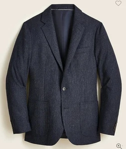 J. Crew Ludlow Slim-Fit Unstructured Blazer in English Wool Sz 42R Navy Blue - Picture 1 of 22