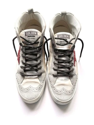 Golden Goose Mid Star - красная блестящая звезда, кожа - размер 40 (10 США) - Изображение 1 из 4