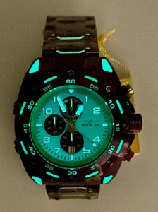 Invicta Sea Monster Glow In The Dark Herrenuhr - 50mm, Grün, Lila, 37803 - Bild 1 von 18