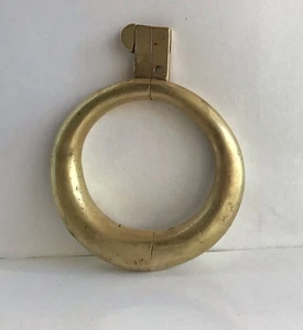 Solid 2.5” Brass Ring, Unknown Object, Door Knocker? Bull Nose Ring? - Picture 1 of 7