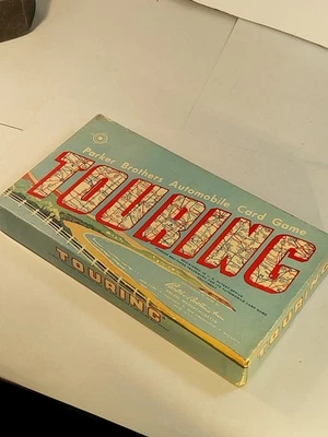 Parker Brothers Touring Auto Card 游戏。 1958 带卡片和说明 漂亮盒 — 第 1/4 张图片