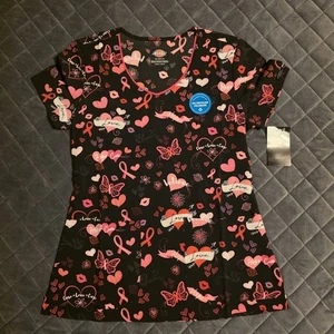 NWT Women’s XS Dickies  Medical Women's Scrub Top V-Neck Modern Classic  - Picture 1 of 4