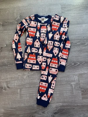 Hanna Andersson Gingerbread Village Christmas  Pajamas Size 8 EUC! - Image 1 of 2