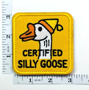 Embroidered Patch - Funny - Certified Silly Goose - Vivid Colors - Picture 1 of 1