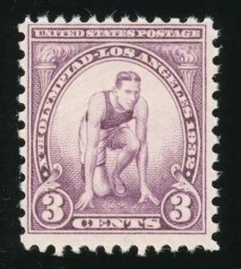 US - 1932 Olympic Summer Games Los Angeles California 3c - SC# 718 Mint NH OG - Picture 1 of 2