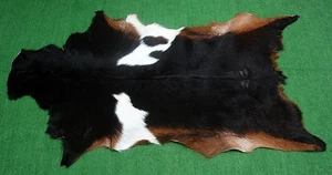 New Goat hide Rug Hair on Area rug Size 38"x22" Animal Leather Goat Skin G-28 - Picture 1 of 3
