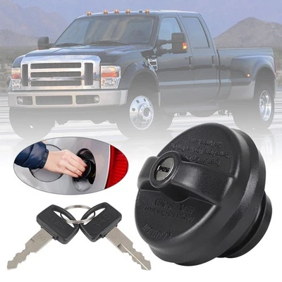Locking Gas Cap Fuel Tank w/ Key 10504 For Ford F150 Escape E350 F350 Super Duty - Image 1 of 4
