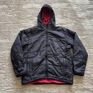 Eddie Bauer Ebtek Herren Medium Prima Loft schwarz rot durchgehender Reißverschluss gefütterte Jacke warm - Bild 1 von 20