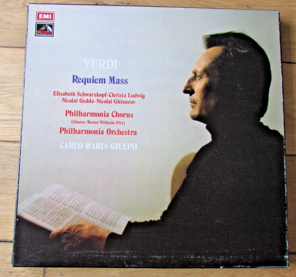 Verdi  Requiem Mass - Giulini - Philharmonia Chorus-SLS 909 - 2 LP Box Set - VGC - Image 1 of 3