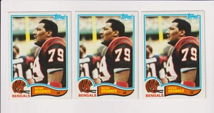 ERROR MAL TRASERO 1982 Topps - Front Ross Browner, Back Packers Leaders 3 copias - Imagen 1 de 2