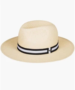 Roxy Women's Here We Go Straw Sun Panama Hat Natural Size S/M - Picture 1 of 3