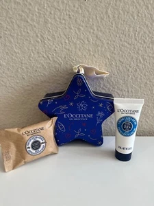 L'Occitane en Provence Shea Butter Christmasn Blue Ornament Travel Gift Set - Picture 1 of 10