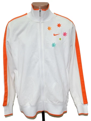 VINTAGE NIKE TENNIS JACKET WHITE SIZE L ADULT Cover