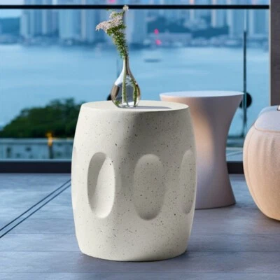 Stylish Concrete Side Table Nightstand Art Lightweight Garden Table Balcony Home - image 1 of 4