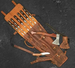 11Pcs Grill Accessories Tools Set Great Kebab Metal Skewers BBQ Set Mangal Chief - Picture 1 of 14