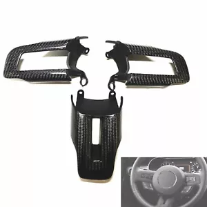 Real Carbon Fiber Steering Wheel Cover For Ford Mustang 2015-2023 Replacement - Bild 1 von 8