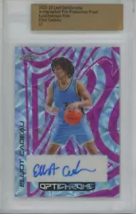 2022 Leaf OptiChrome Proof Kaleidoscope Pink Elliot Cadeau 1/1 RC Auto Rookie - Picture 1 of 1