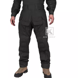 Pantalones tácticos de combate KRYDEX G3 ropa ejército rodilleras paintball negro - Imagen 1 de 11