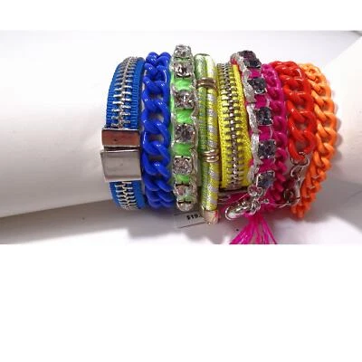 Banana Republic J.Crew Gap ARCO IRIS MULTICOLOR AMISTAD PULSERA CONJUNTO 9 PIEZAS Foto 1 de 4