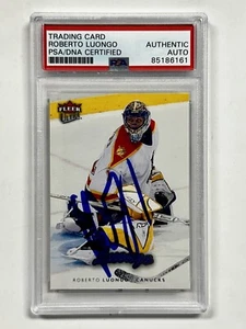 Roberto Luongo Signed 2006 Fleer NHL Florida Panthers Card With PSA/DNA Slab COA - Picture 1 of 2