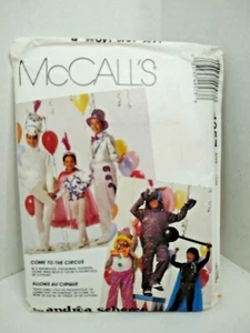 McCalls 4957 Komm in den Zirkus Kostüm Größe 6-8 Kind 1990 Schnittmuster Neu - Bild 1 von 3