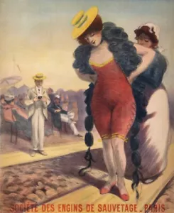 REDON GEORGES SOCIETE DES ENGINS DE SAUVETAGE - PARIS 1898 VINTAGE POSTER - Picture 1 of 1