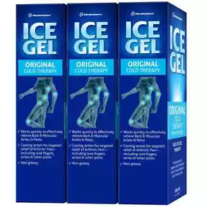 3 x Mentholatum Ice Gel Therapy (3x100g) - Pain Relief Menthol Back Pain Sport - Picture 1 of 3