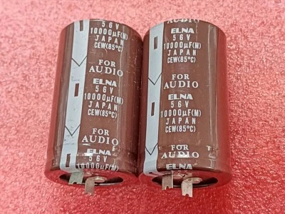 2 pcs ELNA FOR AUDIO 10000uF 56V aluminium electrolytic capacitor Made in Japan - Image 1 of 4