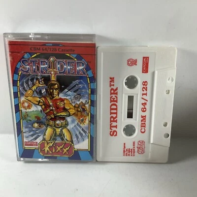 Strider - Commodore 64 Tape Kixx 1989 Tested & Working - Image 1 of 3