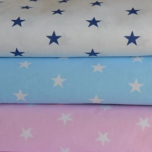 PINK , BLUE , NAVY STARS 100% COTTON FABRIC by meter EX WIDE 160 CM 64" - Picture 1 of 4