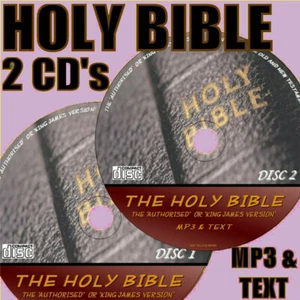 King James Version Holy Bible OLD & NEW Testaments MP3 Audio & Text 2 PC-CD NEW - Bild 1 von 7