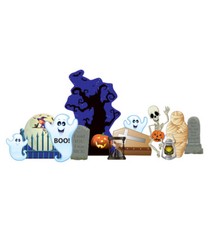 Cemitério De Halloween fora Fantasmas Abóbora graves Stand Up Decoração Tamanho Real