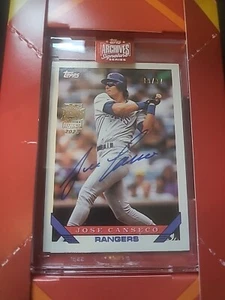 2023 Topps Archives Signature Series Jose Canseco Autograph 19/37 Rangers - Picture 1 of 4
