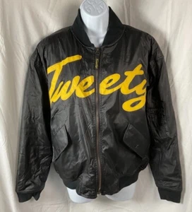 Vintage Looney Tunes Tweety Bird Graphic Varsity Bomber Jacket Large 1997 - Bild 1 von 16