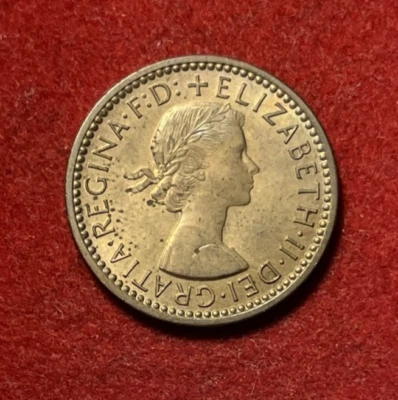 Great Britain Farthing 1956 UNC Bronze Coin KM#895 T6208 - Image 1 of 2