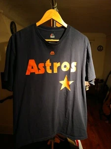 Vintage Houston Astros T Shirt Nolan Ryan Majestic L MLB baseball - Picture 1 of 4